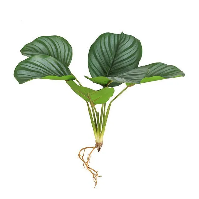 Lotus Leaf Artificial Green Plant Palm Turtle Leaf Tropical Fake Plant Big Leaf Outdoor Balcony Home Living Room Decoration