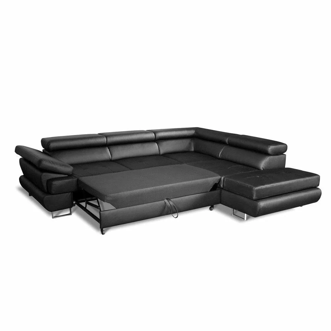 Maxima House LUTON Sectional Sleeper Sofa Black - BEN046