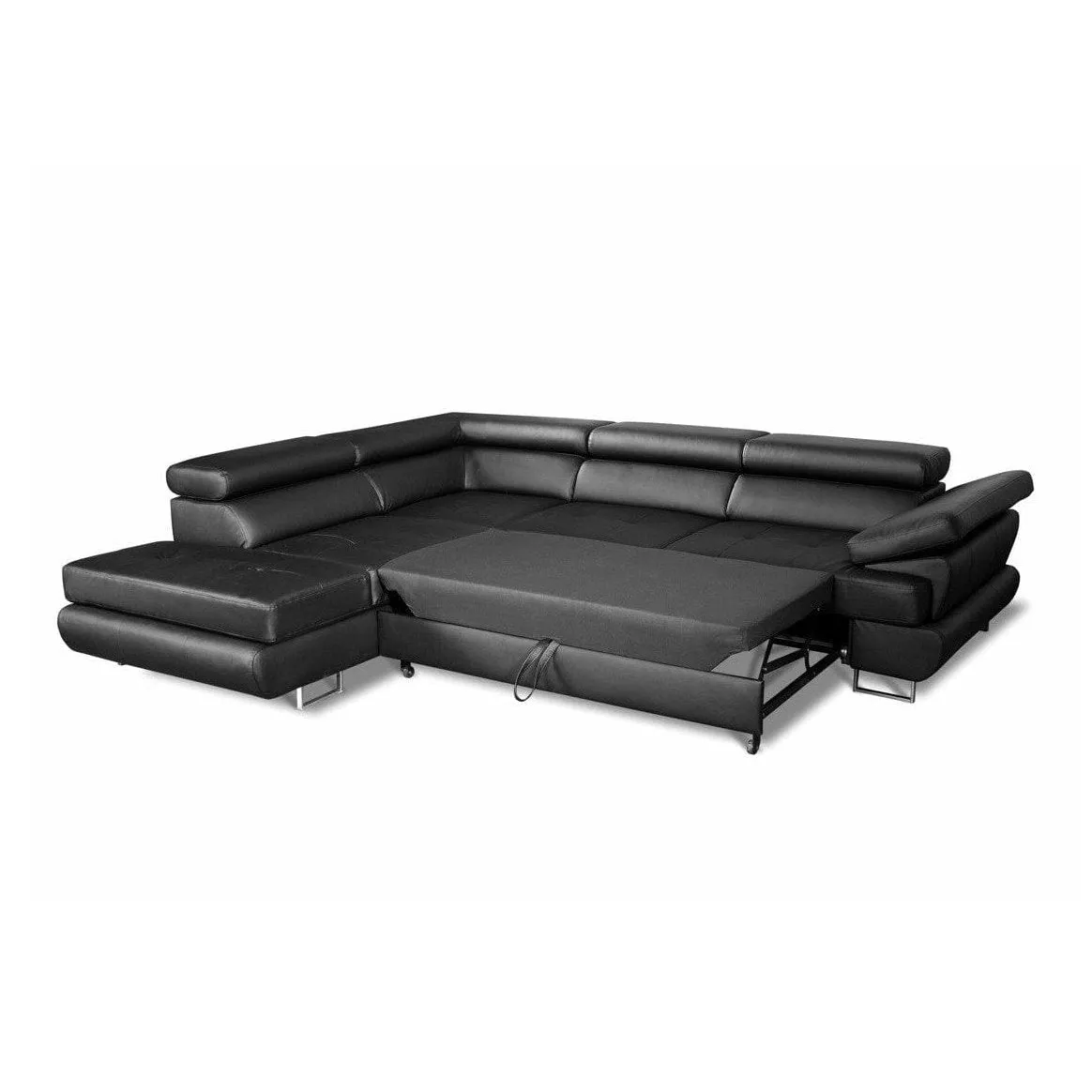 Maxima House LUTON Sectional Sleeper Sofa Black - BEN046