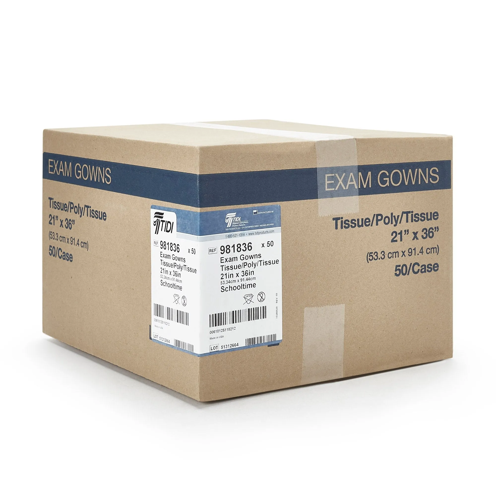 McKesson Pediatric Exam Gown, Medium, School Time Print