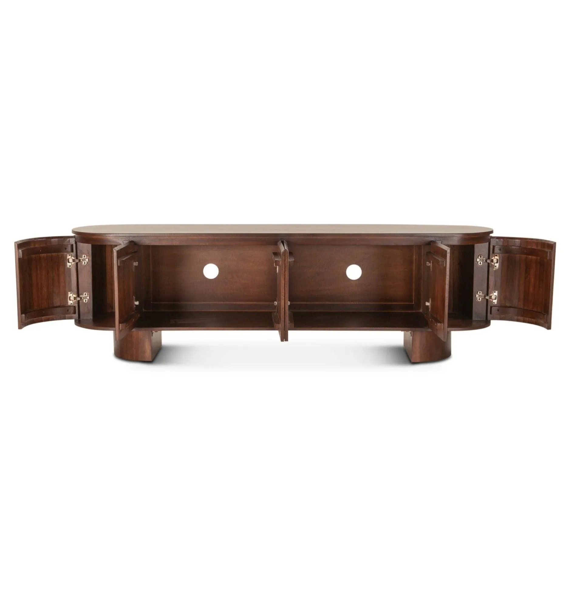 Modern Mango Wood Media Cabinet