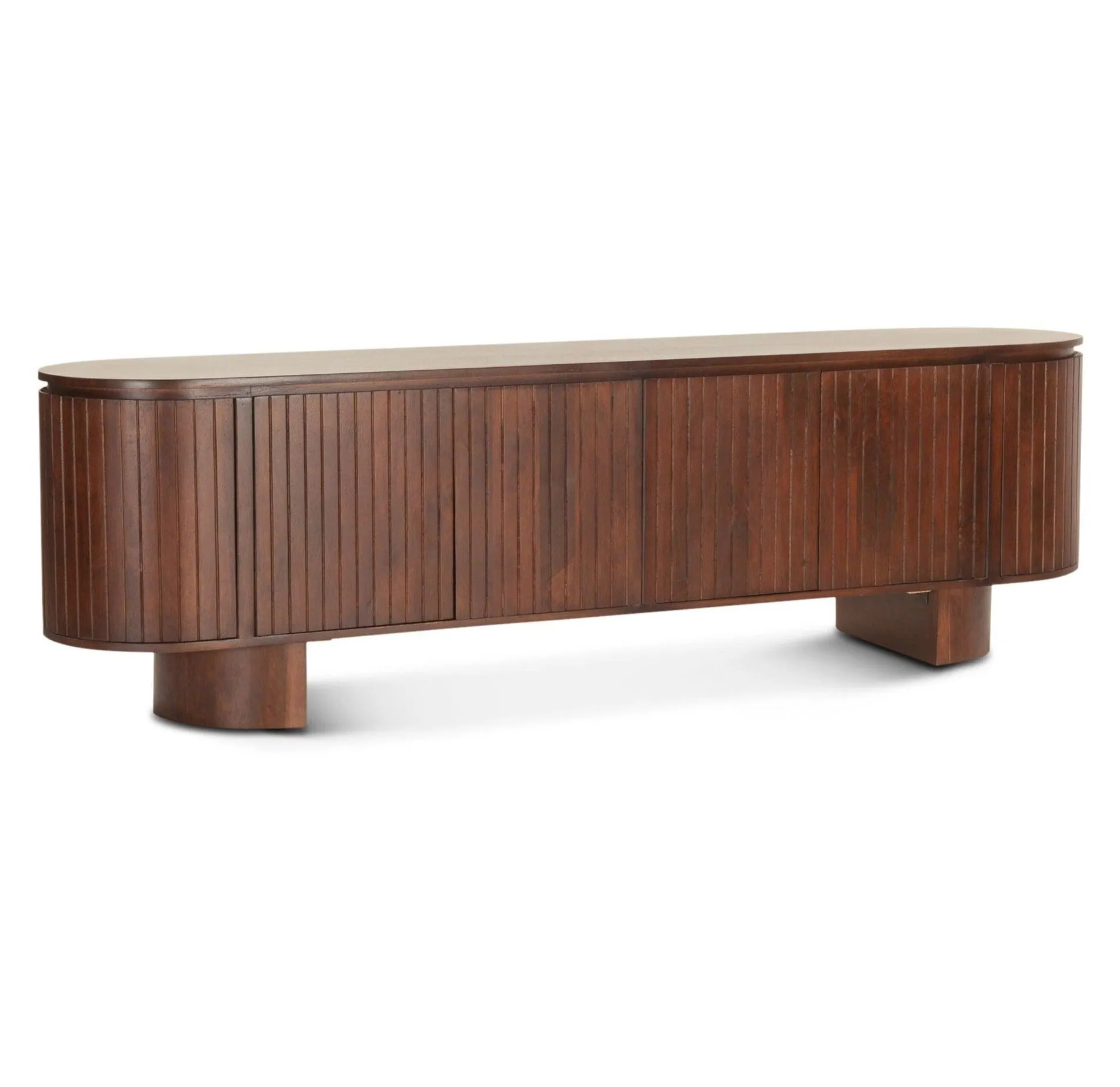 Modern Mango Wood Media Cabinet