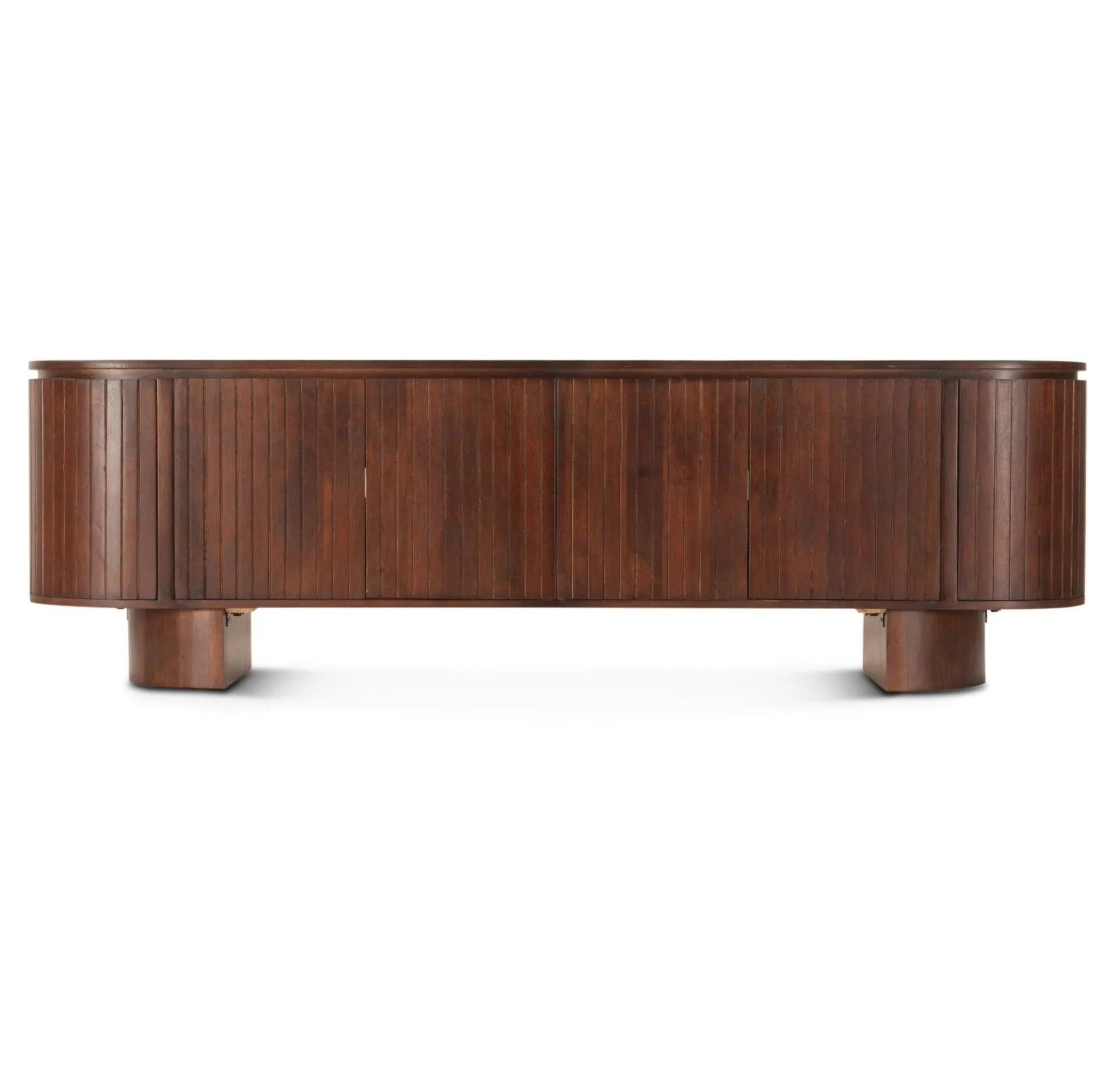 Modern Mango Wood Media Cabinet