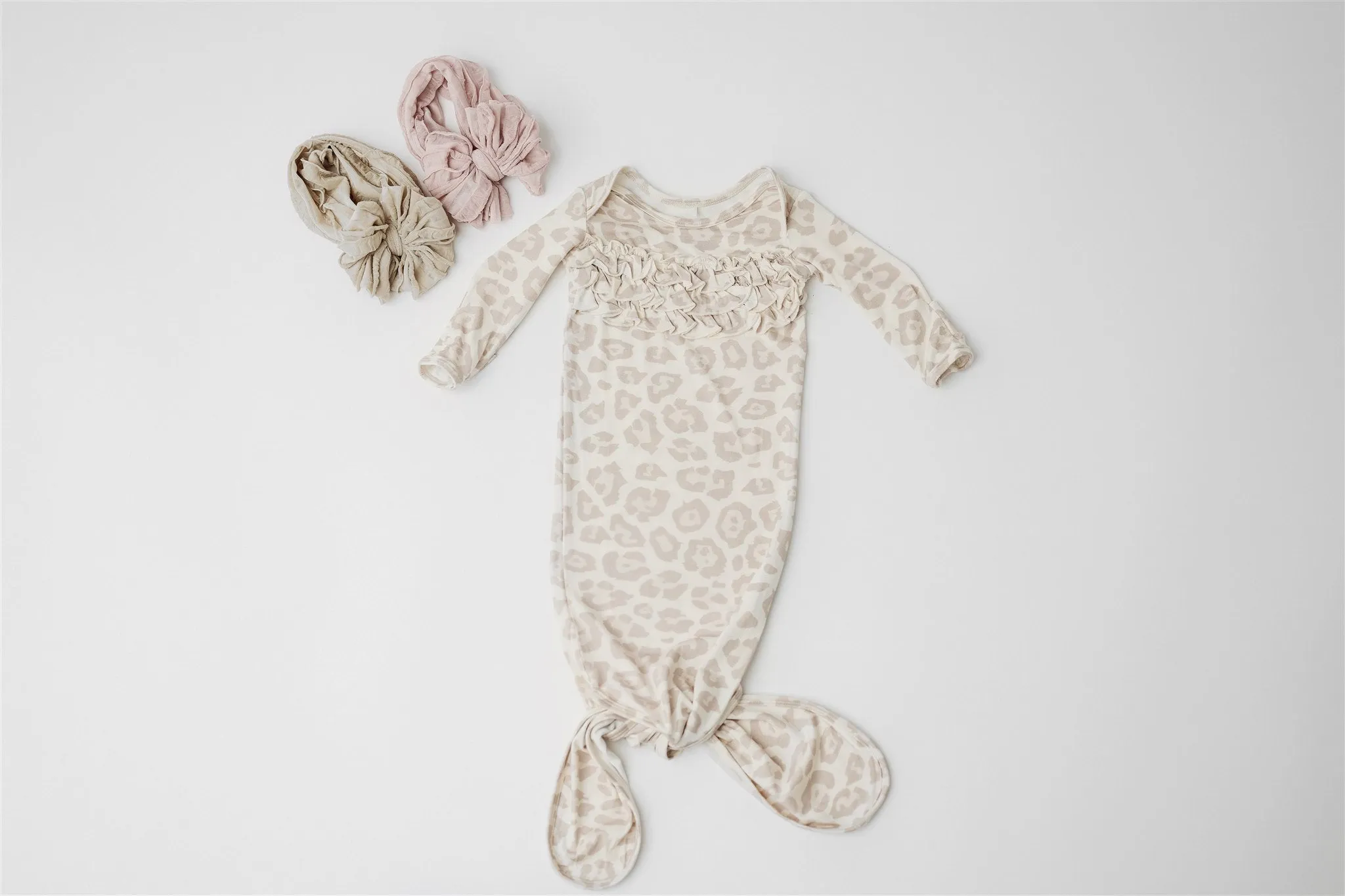 Natural Leopard Knot Gown
