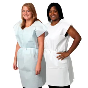 Patient Examination Gowns 30 x 42" Disposable, White, 50/Case