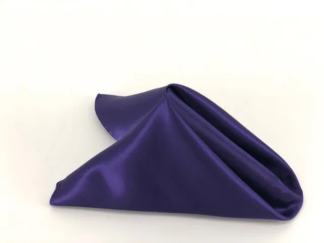 Purple Regency Satin Napkins (10 Count)