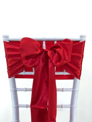 Red Satin Sashes