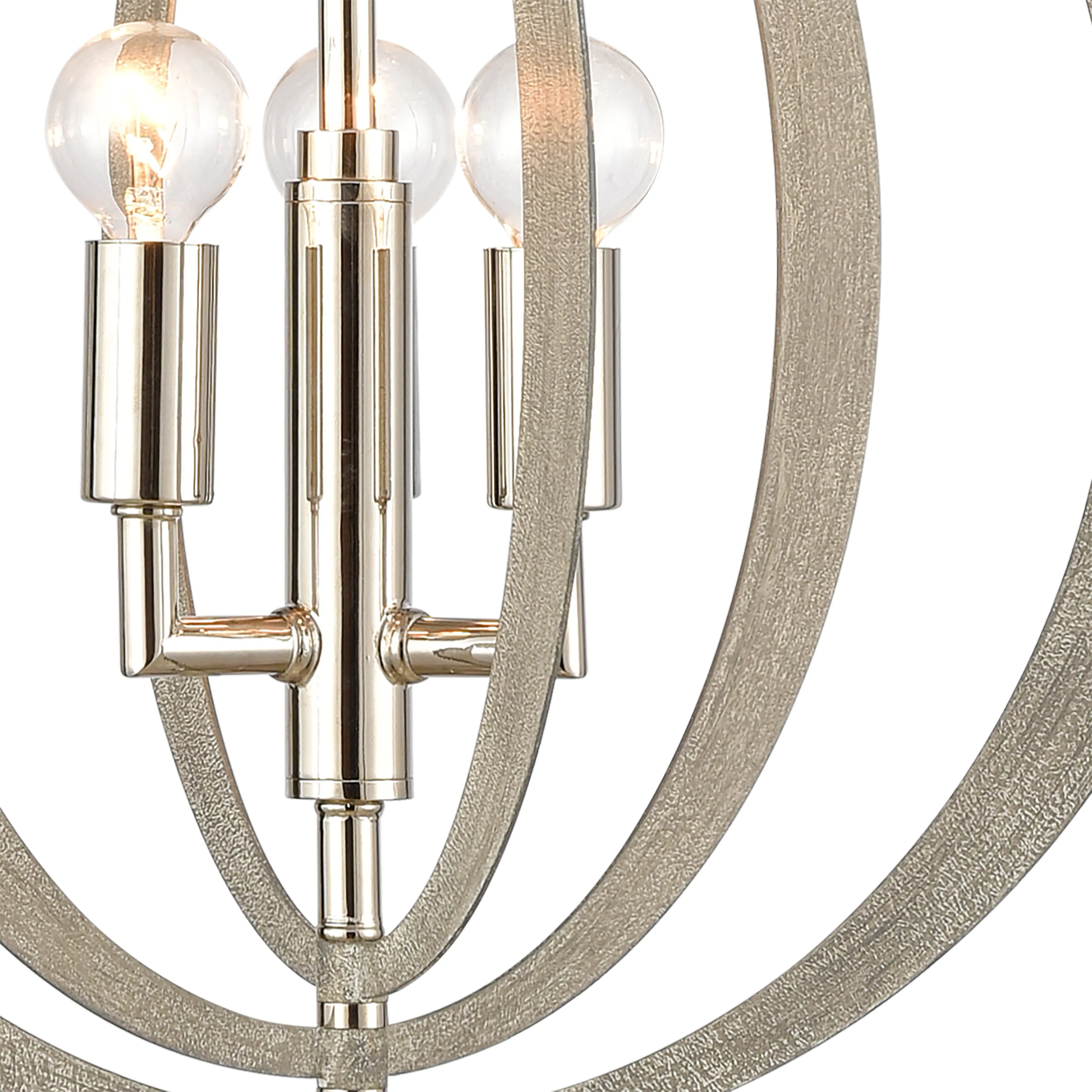 Retro Wings 14" 3 Light Chandelier in Sandy Beechwood