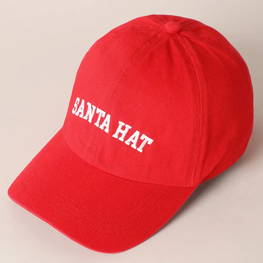 Santa Hat Embroidered Baseball Cap