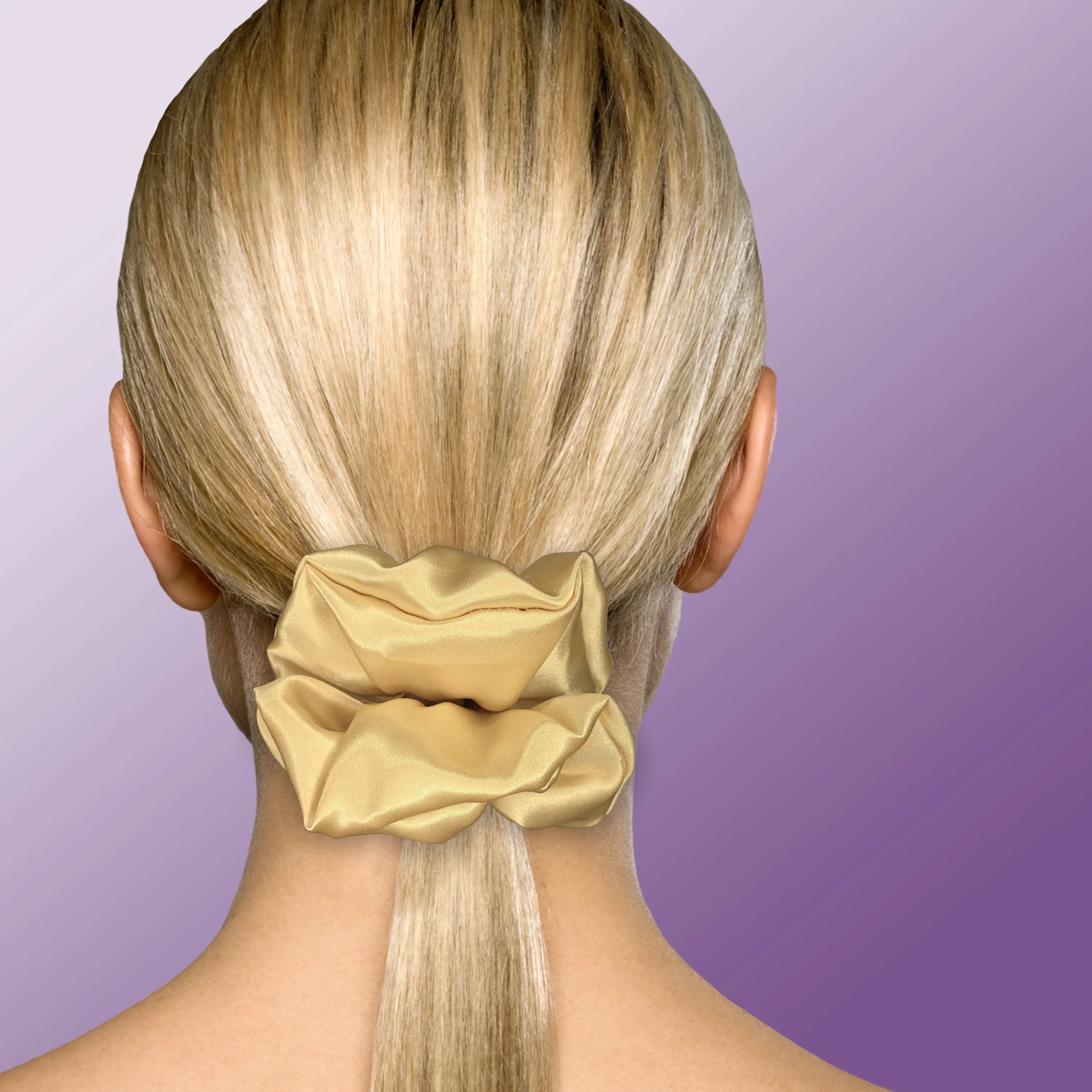 Scrunchies Premium Bridal Satin Available in 3 Sizes Made in the USA Champagne