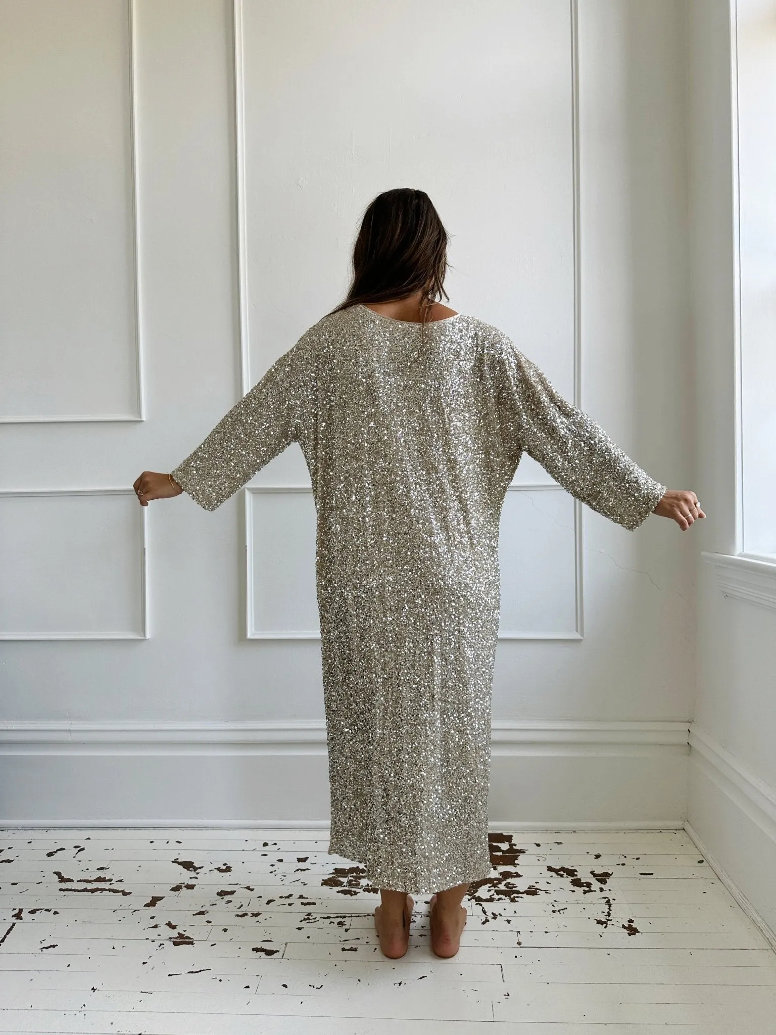 Sequins Midi Shift Dress