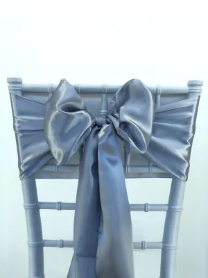 Silver Satin Sashes