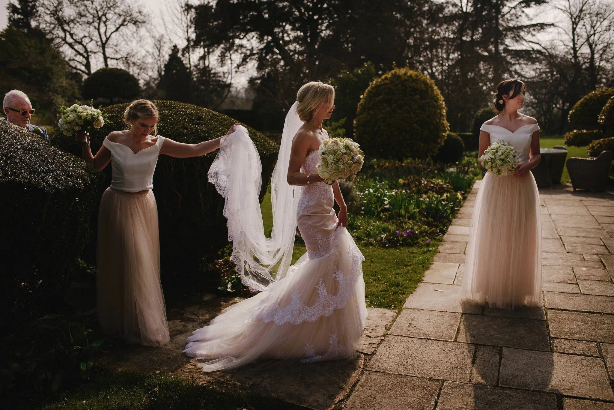 Sophie, London - silk veil & hair vine