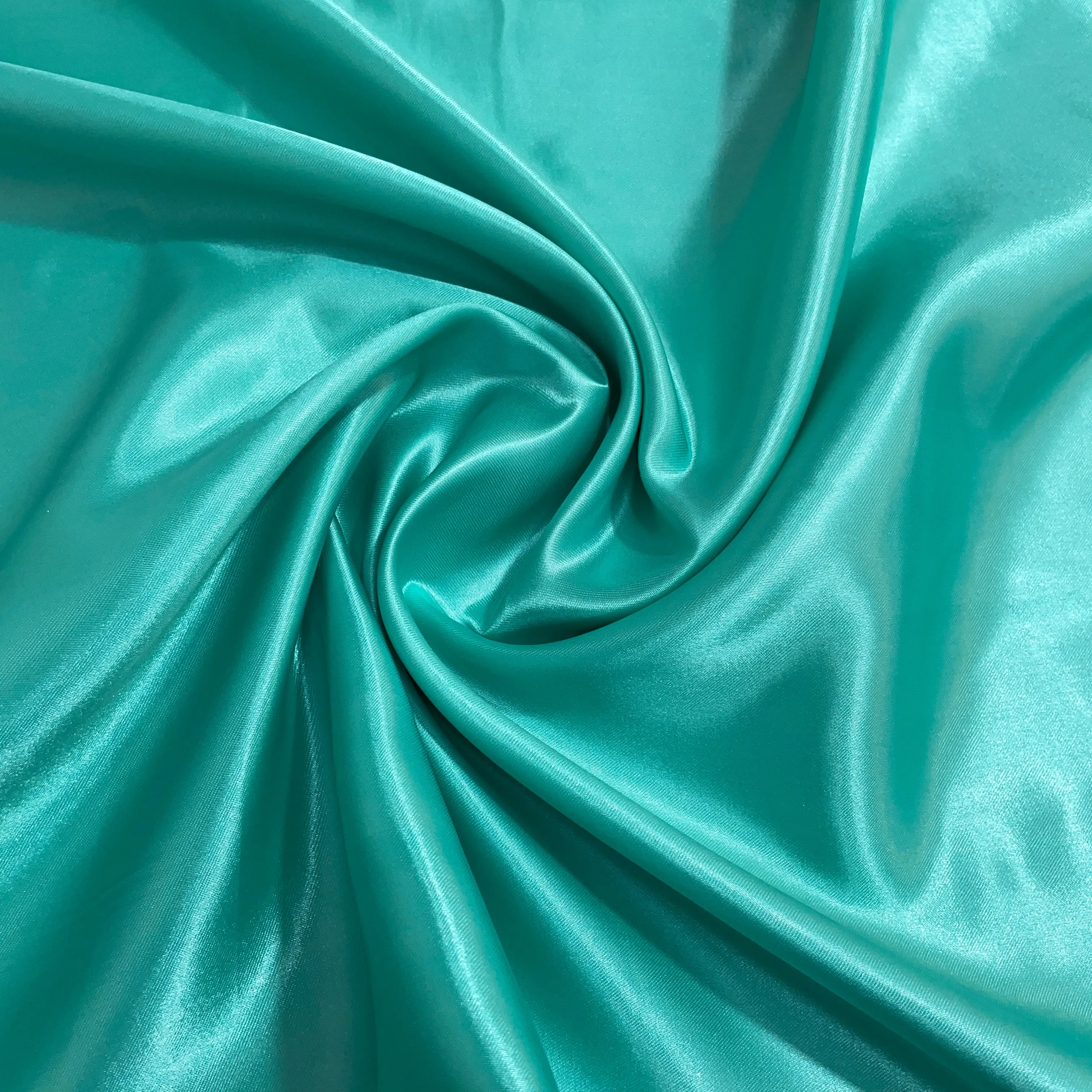 Teal Green Solid Satin Fabric