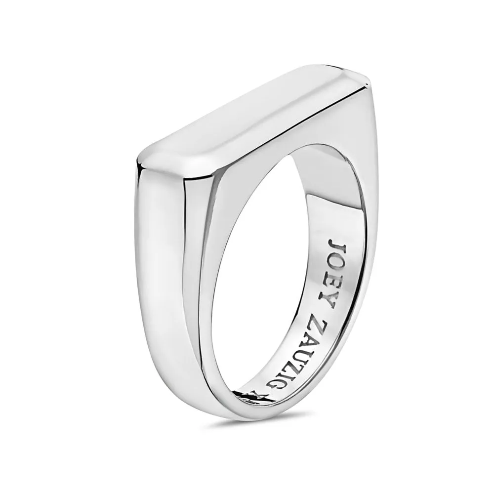 The Marie Ring  - JOEY ZAUZIG RECTANGULAR GOLD BAR SHAPE RING