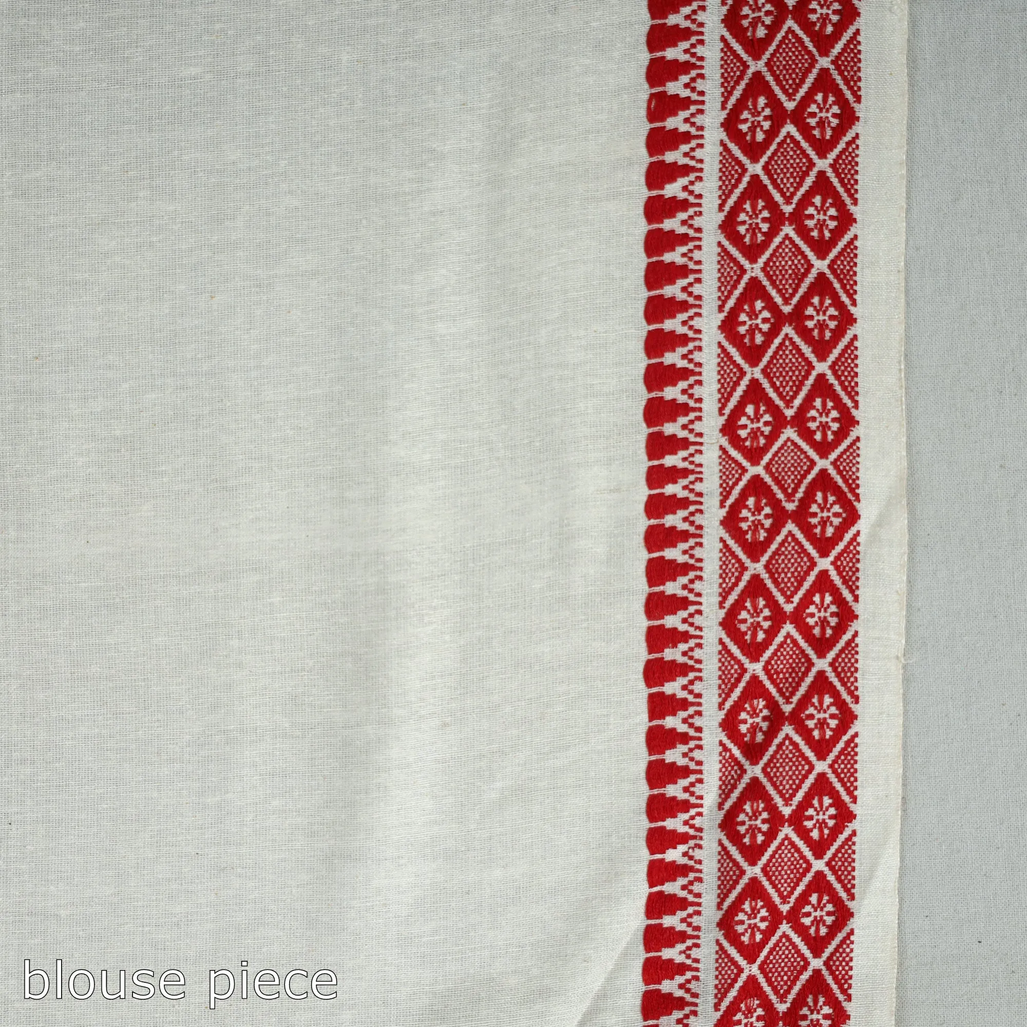 White - Traditional Vidarbha Tussar Silk Handloom Saree with Woven Border 126
